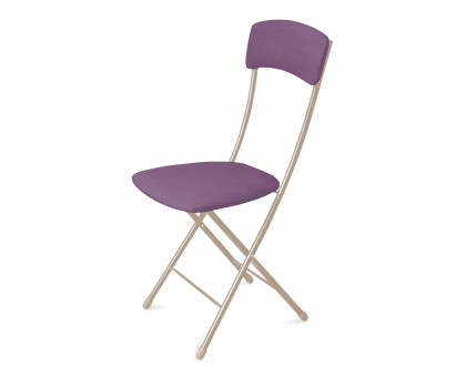 Стул складной НИКА 2 Морозный сливовый/бежевый металлик (ССН2/9)