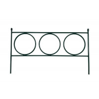 Заборчик садовый металлический Кольца, декоративный для сада