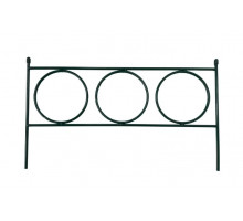 Заборчик садовый металлический Кольца, декоративный для сада