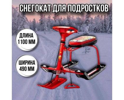 Снегокат подростковый Тимка спорт 1+ТС1+/GR c граффити на красном