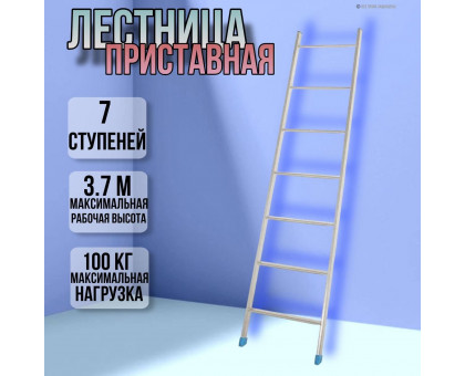 Лестница приставная простая 7 ступеней / высота 1,7 м Л7
