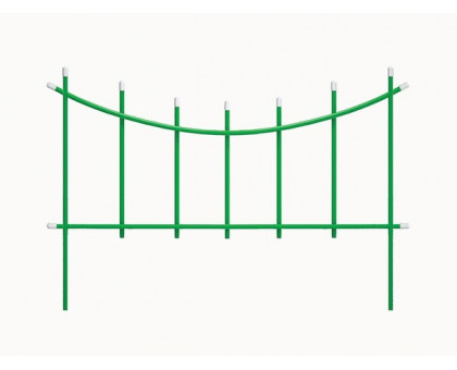 Заборчик садовый металлический Горизонталь, декоративный для сада