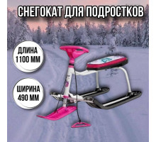 Снегокат подростковый Тимка спорт 1+ТС1+/Б с бабочками белый каркас