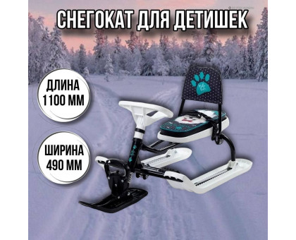 Снегокат детский Тимка спорт 4-1ТС4-1 со спинкой/БЛ с болонкой 1