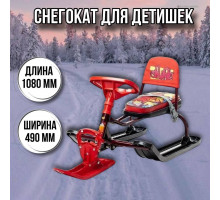 Снегокат детский Тимка спорт 4-1ТС4-1 со спинкой/GR с граффити на красном 1
