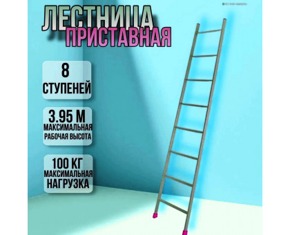 Лестница приставная 8 ступеней высота 1,95 м Л8