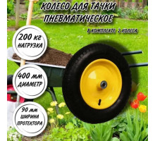 Колесо для тачки садовой 4.80/4.00-8, втулка-ступица d-16мм/в комплекте 2 колеса