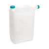 Канистра для воды пластиковая 28 литров емкость с ручками прямоугольная высокая ребристая слив НОСИК М051