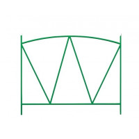 Заборчик садовый металлический Арена, декоративный для сада
